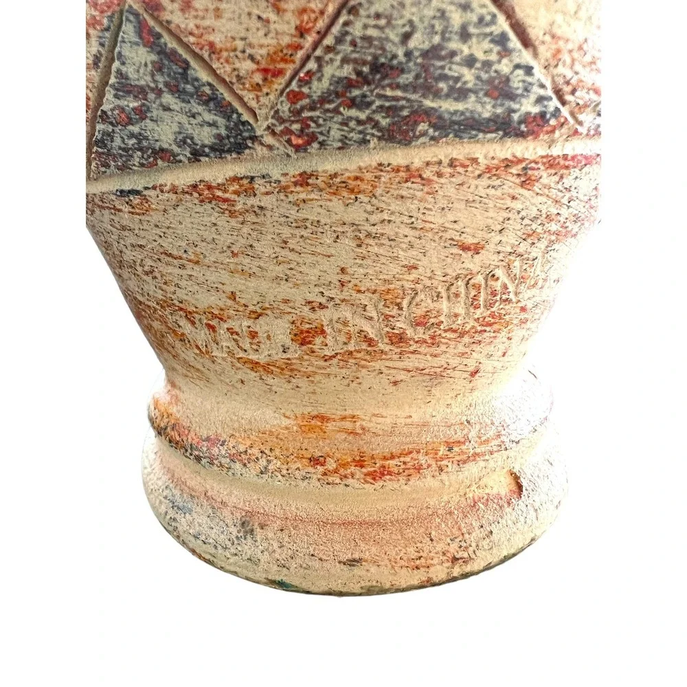 TARA COTTER‎ WEATHERED Dancing Tribe Women Hieroglyphic Vase